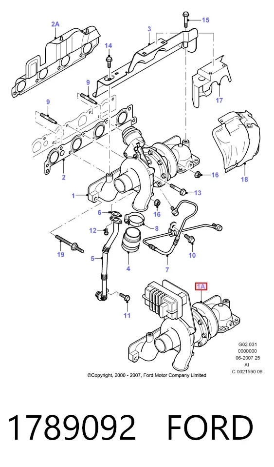 Турбина 1789092 Ford