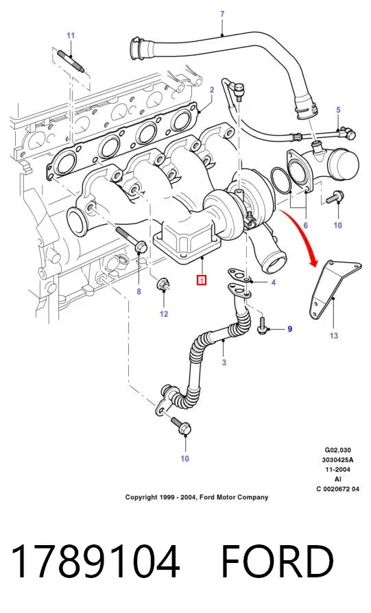 Турбина 1789104 Ford
