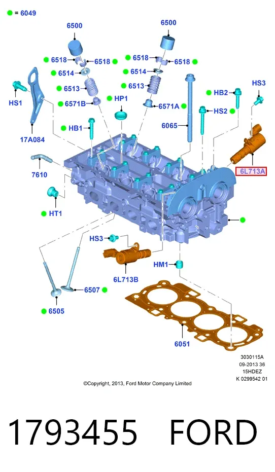 Клапан фазорегулятора 1793455 Ford