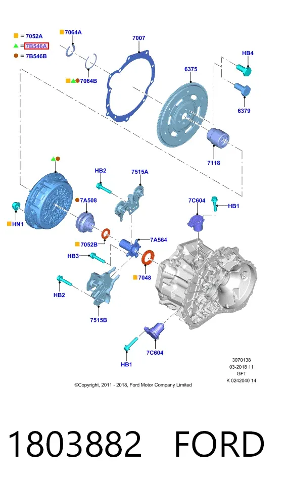Сцепление 1803882 Ford