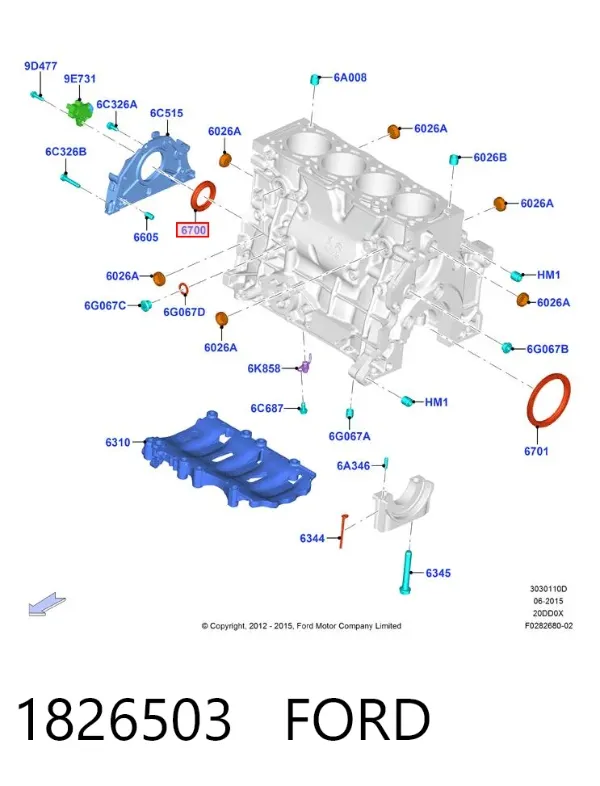 Сальник коленвала 1826503 Ford