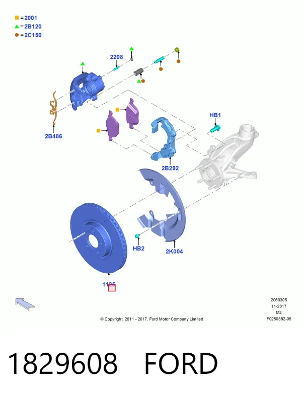 Передние тормозные диски 1829608 Ford
