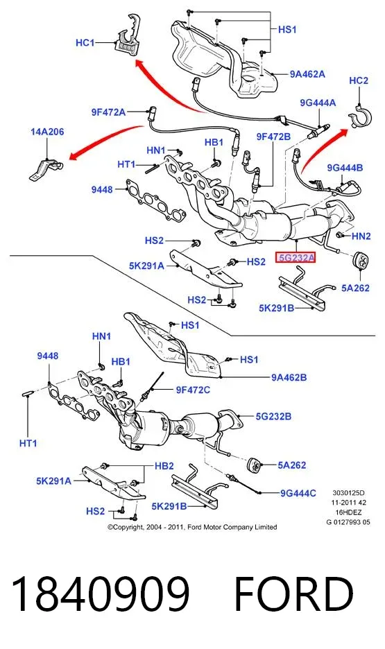 Катализатор 1840909 Ford