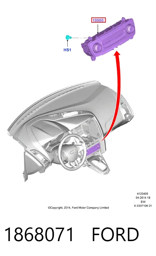 Блок управления кондиционером Ford Focus III