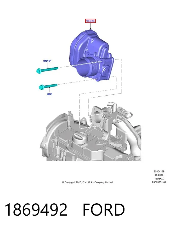 Дроссельная заслонка 1869492 Ford