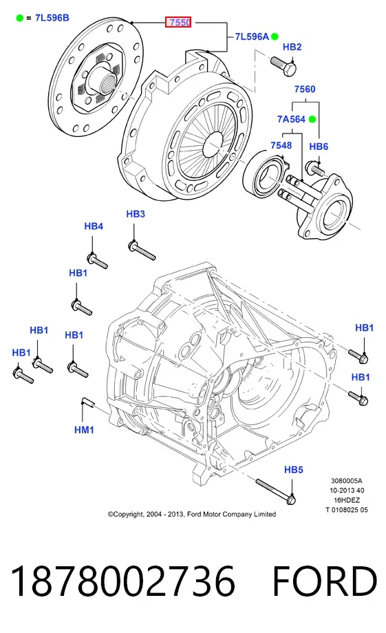 Диск сцепления 1878002736 Ford