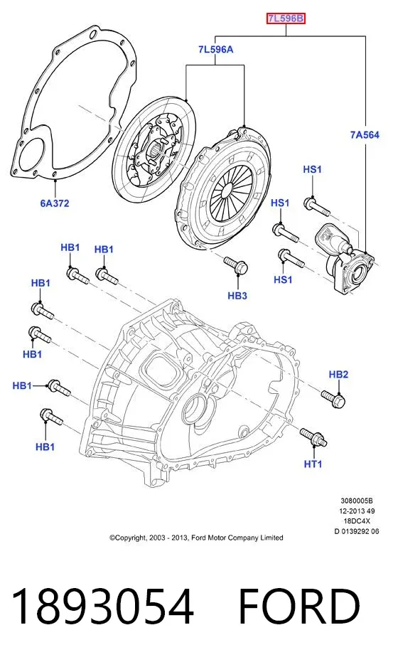 Сцепление 1893054 Ford