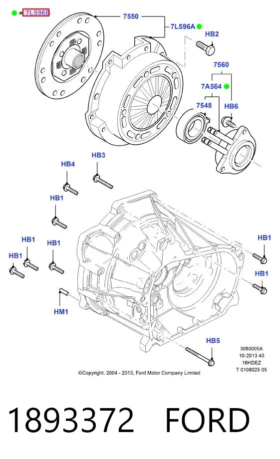 Сцепление 1893372 Ford