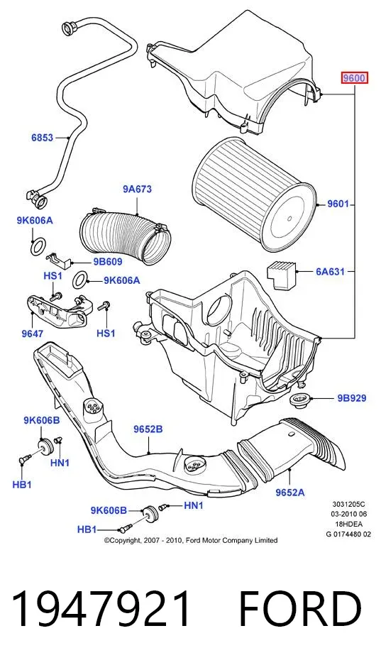 Корпус фильтра 1947921 Ford