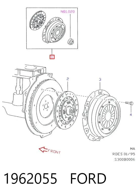 Сцепление 1962055 Ford