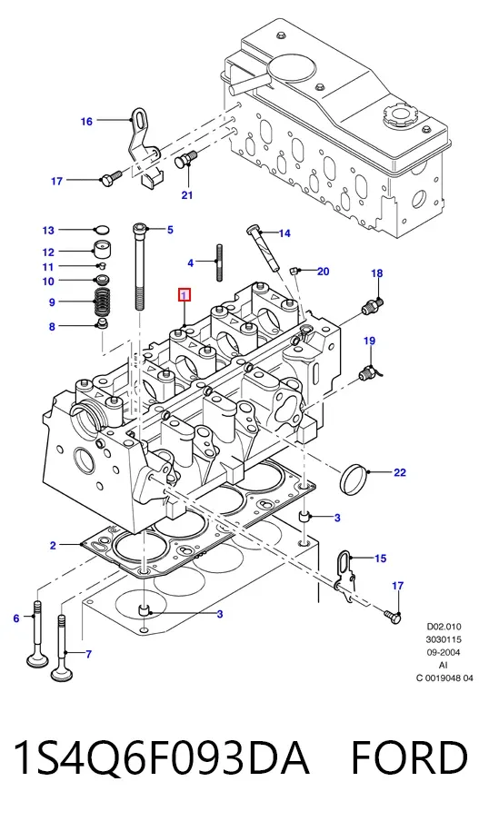 ГБЦ 1S4Q6F093DA Ford