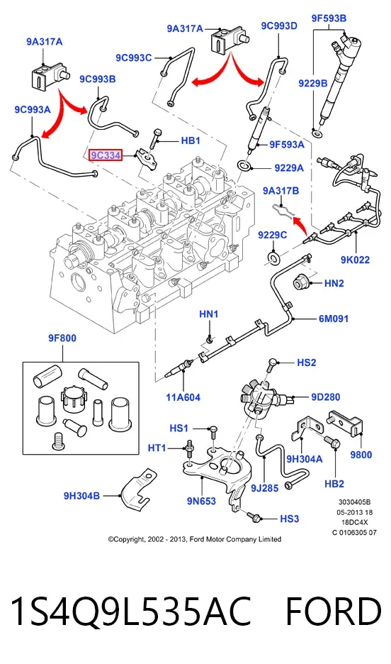  1S4Q9L535AC Ford