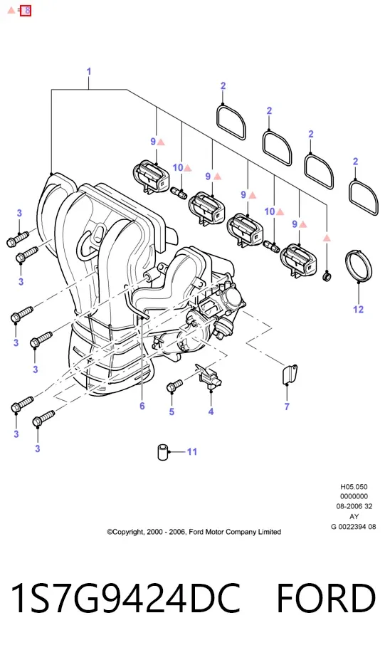 Впускной коллектор 1S7G9424DC Ford