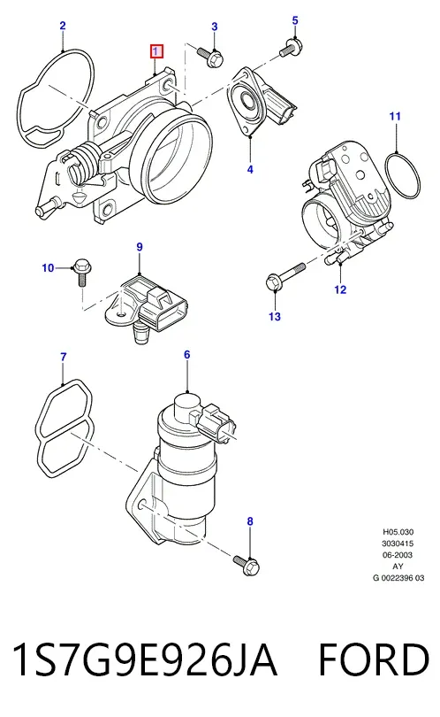 Дроссельная заслонка 1S7G9E926JA Ford