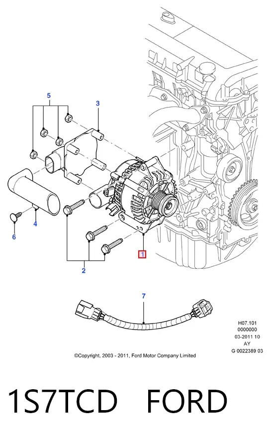 Генератор 1S7TCD Ford