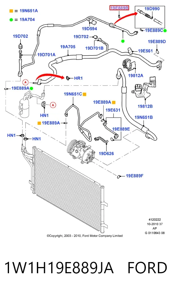  1W1H19E889JA Ford