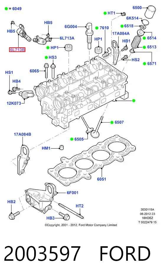 Клапан фазорегулятора 2003597 Ford