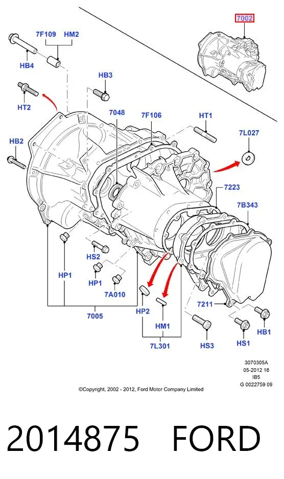 КПП 2014875 Ford