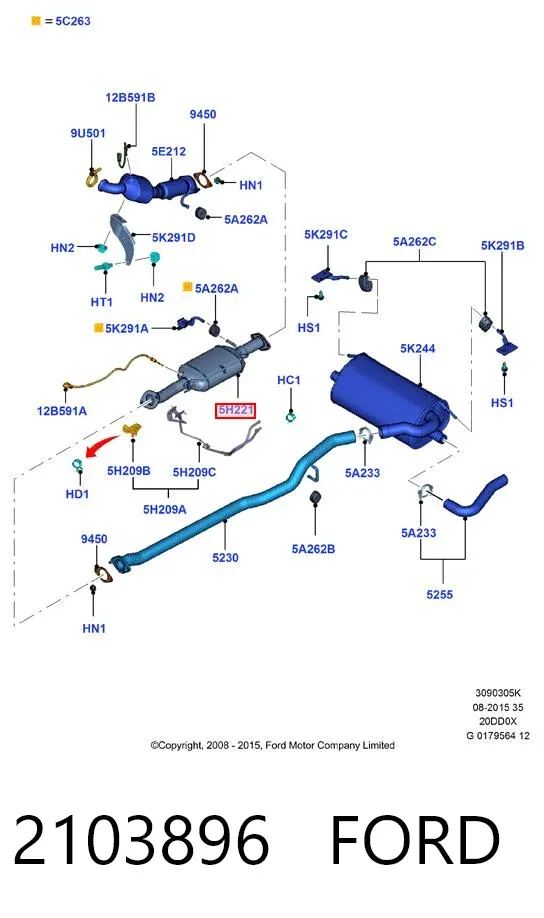 Сажевый фильтр 2103896 Ford