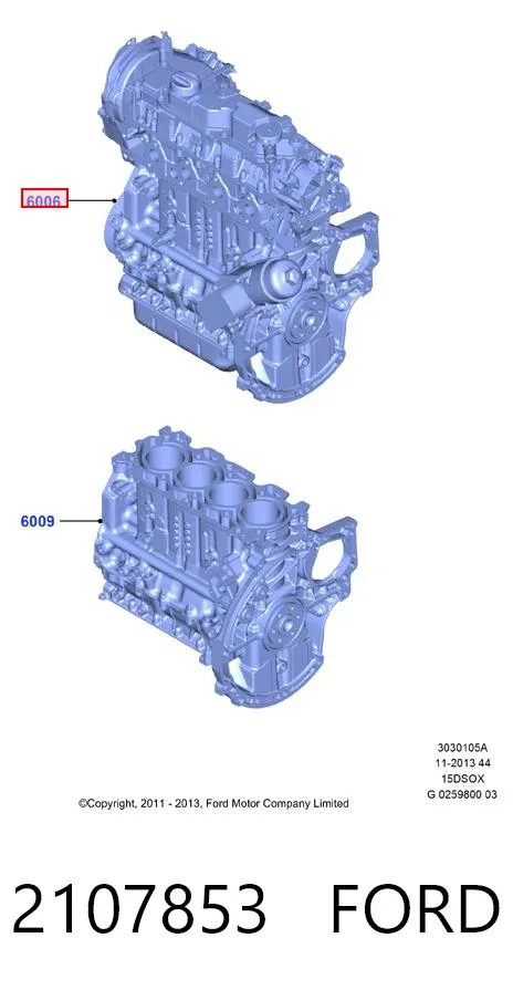 Двигатель 2107853 Ford