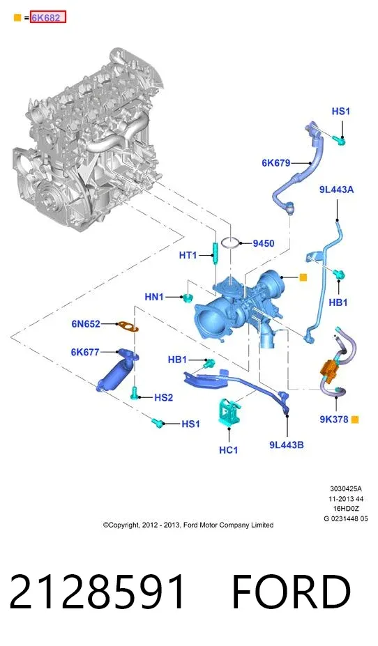 Турбина 2128591 Ford