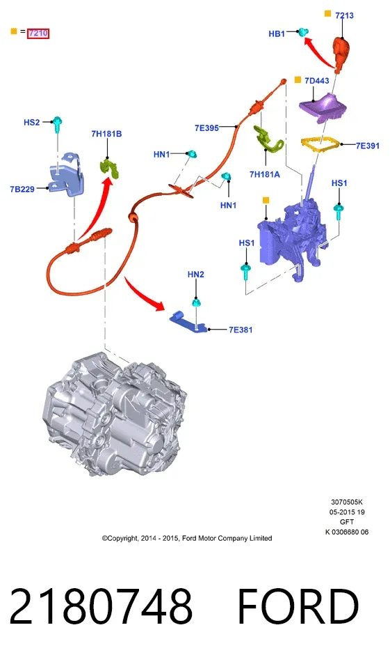 Кулиса переключения передач Ford Focus III