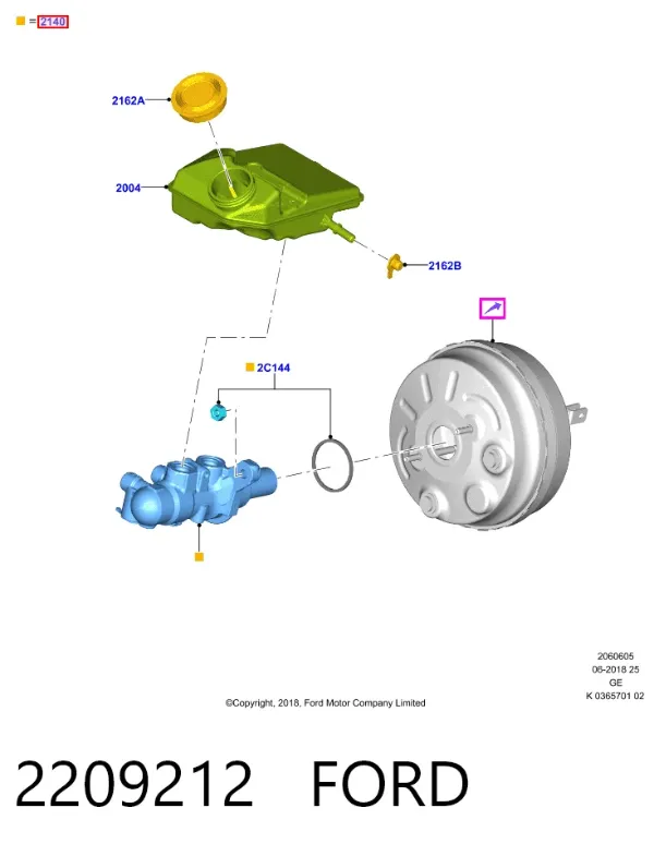 Главный тормозной цилиндр Ford Focus IV