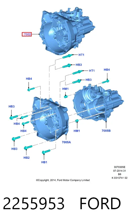 КПП 2255953 Ford