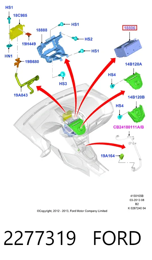 Магнитола 2277319 Ford