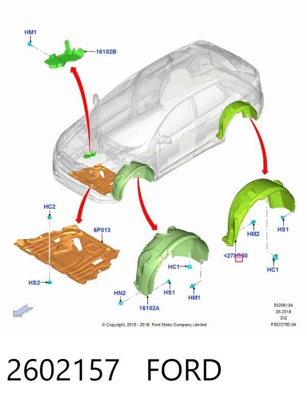 Подкрылок задний левый 2602157 Ford