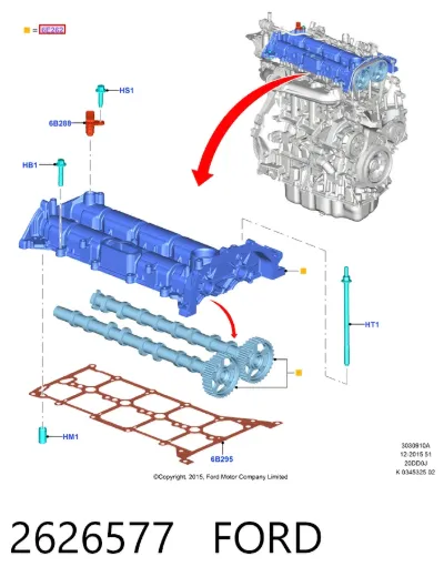 Постель распредвала FORD 2626577
