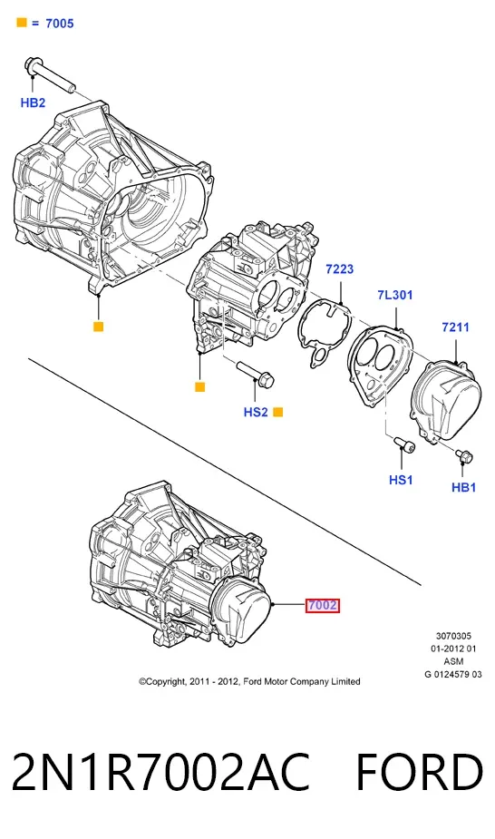 КПП 2N1R7002AC Ford