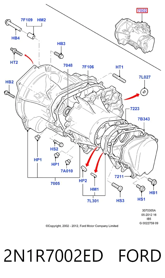 КПП 2N1R7002ED Ford