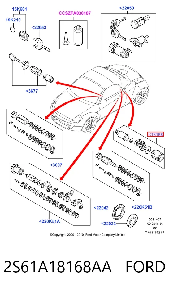  2S61A18168AA Ford