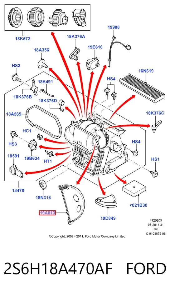  2S6H18A470AF Ford