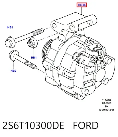 Генератор 2S6T10300DE Ford