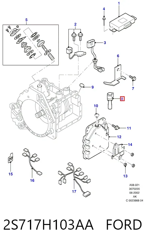 Датчик скорости 2S717H103AA Ford