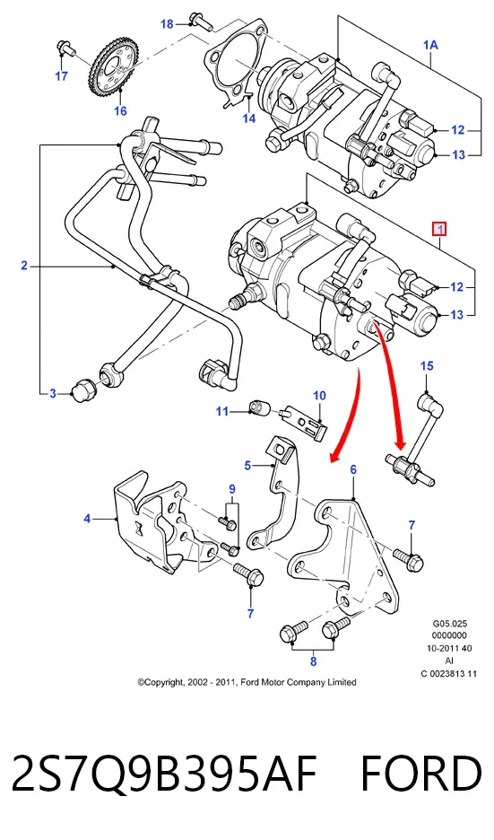 ТНВД 2S7Q9B395AF Ford