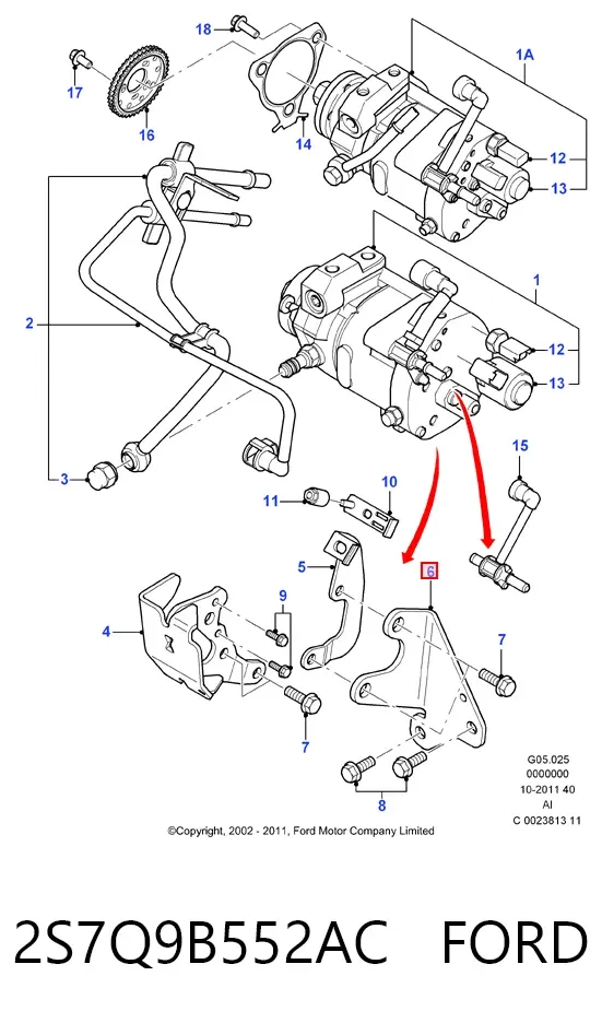  2S7Q9B552AC Ford