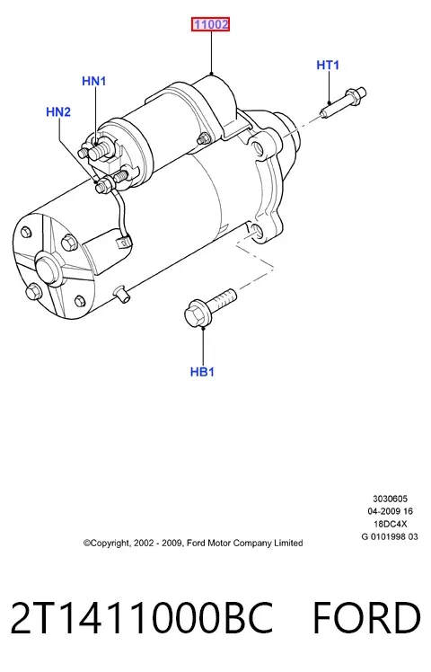 Стартер 2T1411000BC Ford