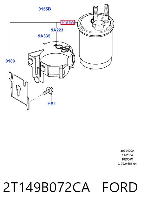 Топливный фильтр 2T149B072CA Ford