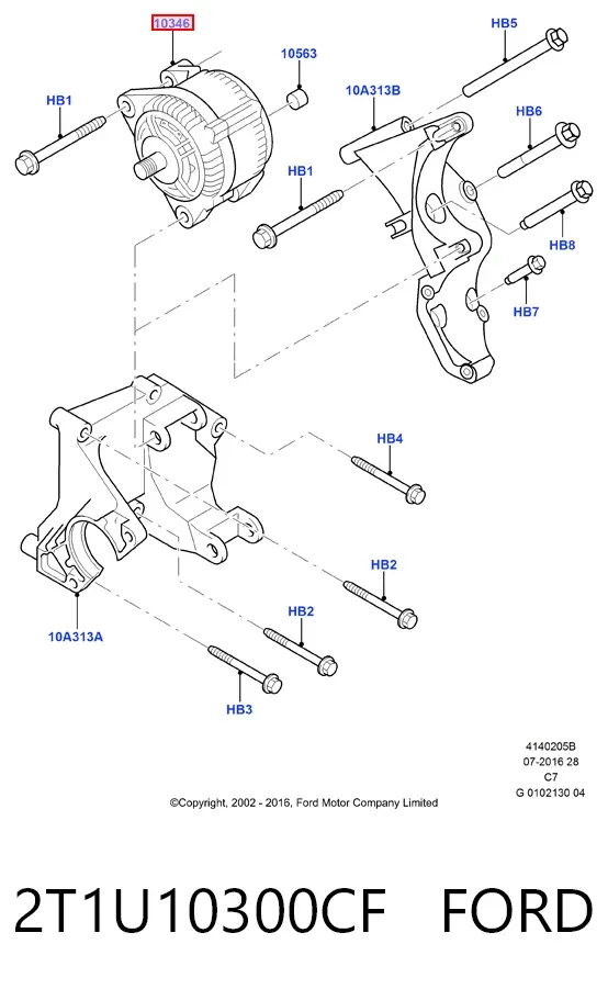 Генератор 2T1U10300CF Ford