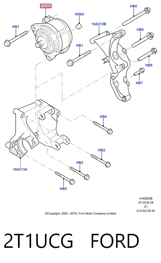 Генератор 2T1UCG Ford