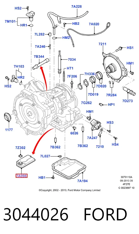 Фильтр АКПП 3044026 Ford