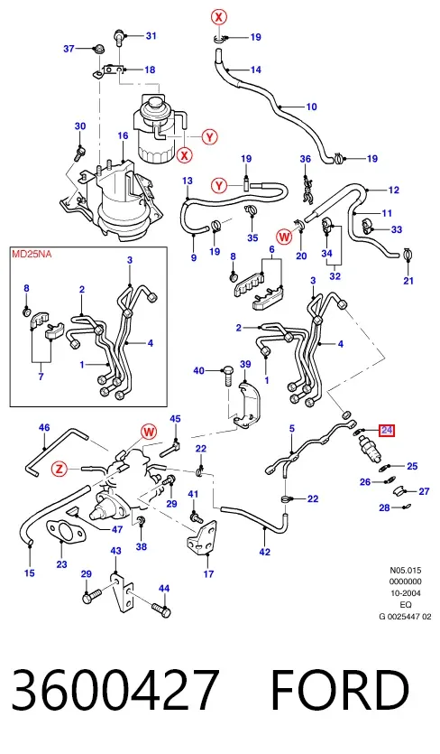 Кольцо форсунки 3600427 Ford