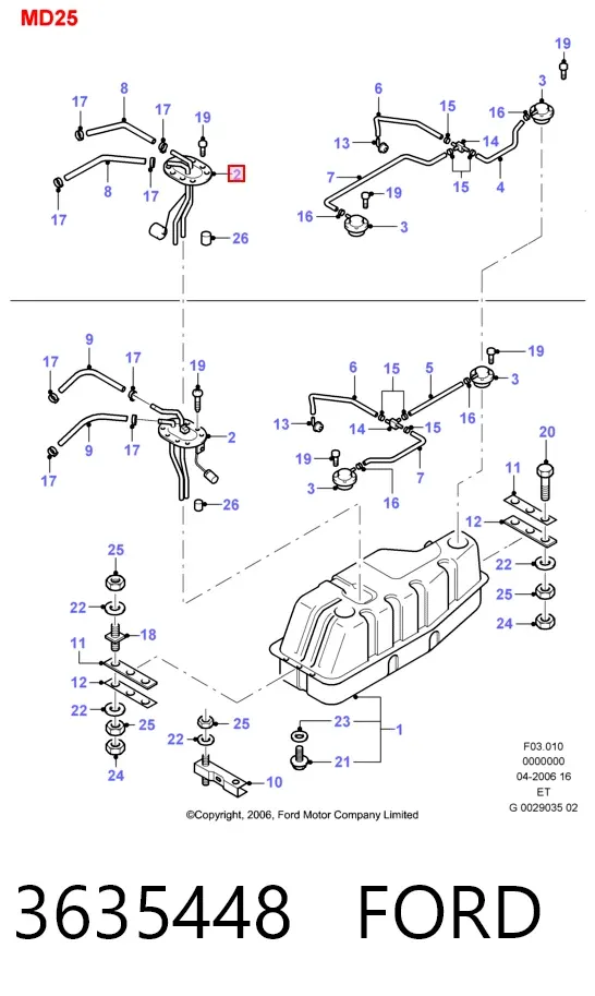 Датчик уровня топлива 3635448 Ford