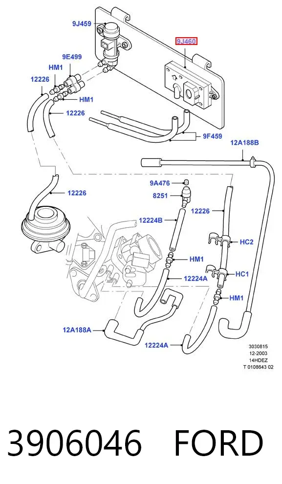 Датчик EGR 3906046 Ford