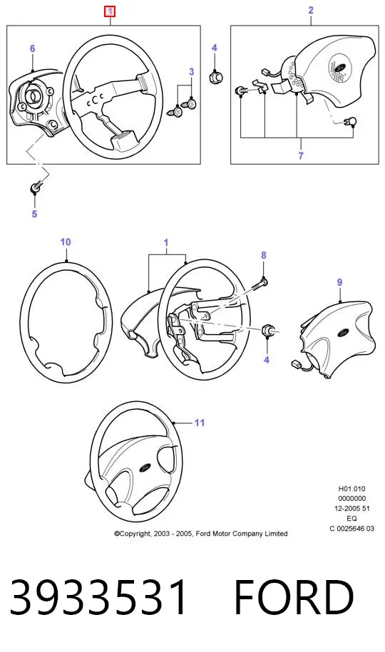Руль 3933531 Ford