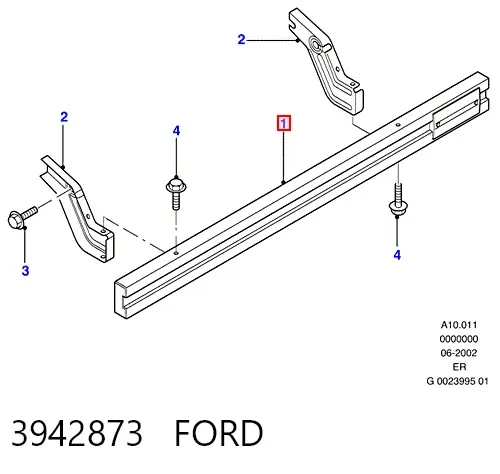 Усилитель заднего бампера Ford Ranger ER