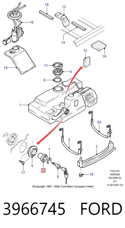 Крышка бензобака 3966745 Ford